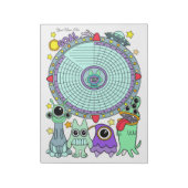 エイリアン習慣トラッカーカスタムメモ帳 ノートパッド (回転)