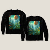 エイリアン自然&未来都市シュールレアルSFアート (デザイン 正面＆背面)