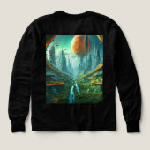 エイリアン自然&未来都市シュールレアルSFアート (デザイン背面)