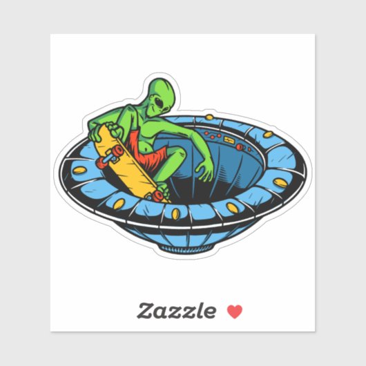 エイリアン船スケートボード4"キスカットビニールシール シール (シート)