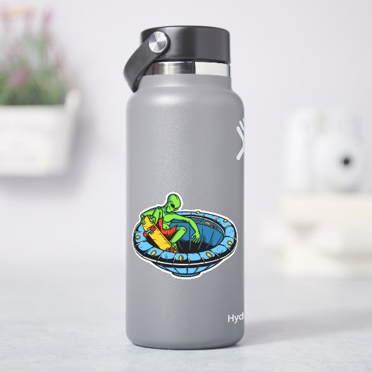 エイリアン船スケートボード4"キスカットビニールシール シール (HydroFlask)