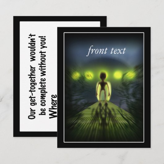 エイリアン訪問者 招待状 (正面/裏面)