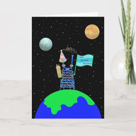 エイリアン誕生日カード1 by Jo Images サンキューカード (正面)