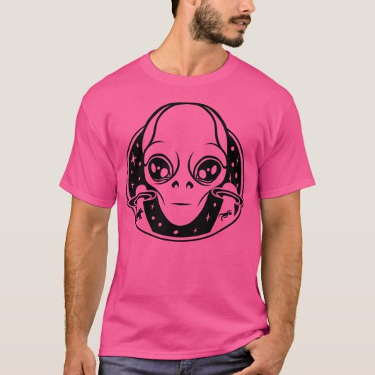エイリアン誘引Ufo地球外飛んでいる宇宙 Tシャツ (正面)