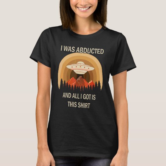 エイリアン誘拐宇宙人SF U Tシャツ (正面)