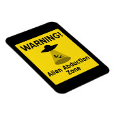 エイリアン誘拐帯警告標識 マグネット (右側)