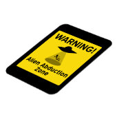 エイリアン誘拐帯警告標識 マグネット (左側)