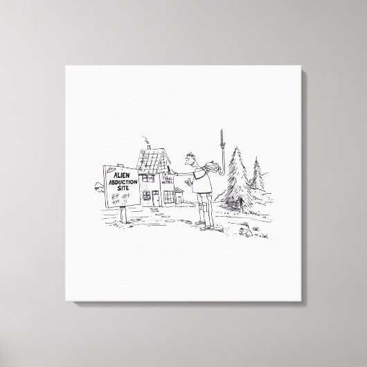 エイリアン誘拐現場のキャンバス印刷 キャンバスプリント (正面)