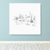 エイリアン誘拐現場のキャンバス印刷 キャンバスプリント (インサイチュ (ウッドフロア))