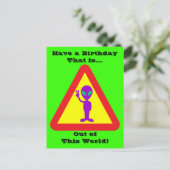 エイリアン警告の ポストカード (スタンド正面)