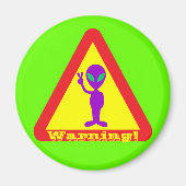 エイリアン警告の マグネット (正面)