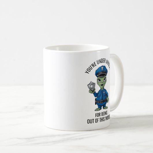 エイリアン警官 コーヒーマグカップ (正面右)