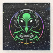 エイリアン遊のゲーム（星付き） ガラスコースター (正面)