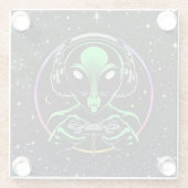 エイリアン遊のゲーム（星付き） ガラスコースター (裏面)