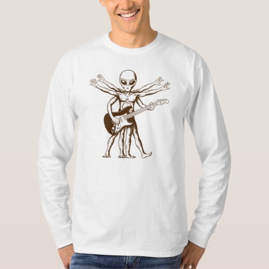 エイリアン遊はエレキギターだ。 Tシャツ (正面)