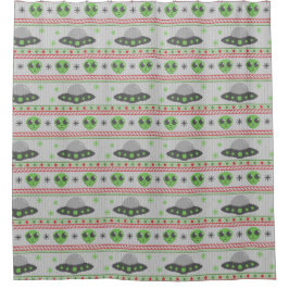 エイリアン醜いクリスマスセーター シャワーカーテン