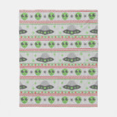 エイリアン醜いクリスマスセーター フリースブランケット (正面)