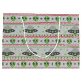 エイリアン醜いクリスマスセーター ラージペーパーバッグ (裏面)