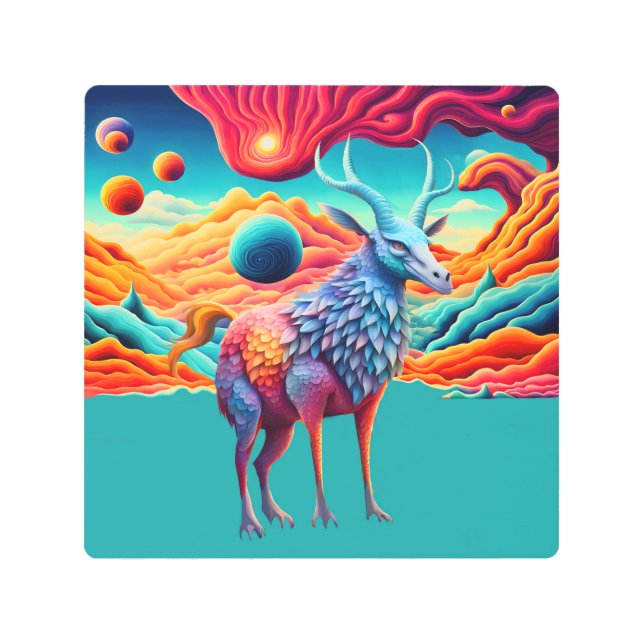 エイリアン野生生物 メタルプリント (正面)