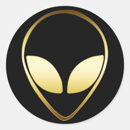 エイリアン頭 ラウンドシール (正面)