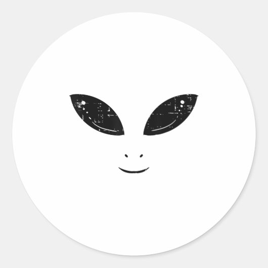 エイリアン顔おもしろい衣装Ufo宇宙少年少女の子供 ラウンドシール (正面)