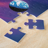 エイリアン顔と眼球反射 ジグソーパズル (側面)