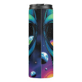 エイリアン顔と眼球反射 タンブラー (裏面)