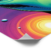 エイリアン顔と眼球反射 ポスター (角)