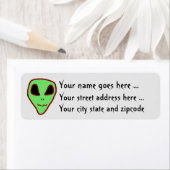 エイリアン顔差出人住所ラベル ラベル (インサイチュ)