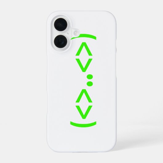エイリアン顔文字 iPhone 16ケース (裏面)