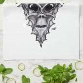 エイリアン顔、アフリカスカル顔面再建 キッチンタオル (折り畳み)