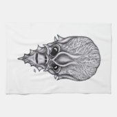 エイリアン顔、アフリカスカル顔面再建 キッチンタオル (横)