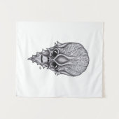 エイリアン顔、アフリカスカル顔面再建 タペストリー (正面(横))