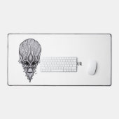 エイリアン顔、アフリカスカル顔面再建 デスクマット (キーボード&マウス)