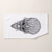 エイリアン顔、アフリカスカル顔面再建 バスタオルセット (ハンドタオル)