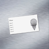 エイリアン顔、アフリカスカル顔面再建 マグネット名刺 (インサイチュ)