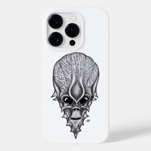 エイリアン顔、アフリカスカル顔面再建 Case-Mate iPhoneケース (裏面)