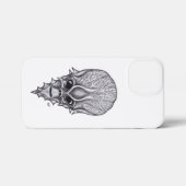 エイリアン顔、アフリカスカル顔面再建 iPhoneケース (裏面横)