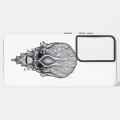 エイリアン顔、アフリカスカル顔面再建 SAMSUNG GALAXYケース (裏面横)