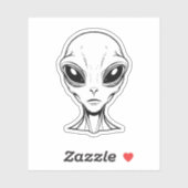 エイリアン顔 シール (シート)