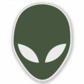 エイリアン顔 シール (正面)