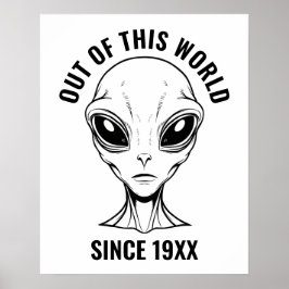 エイリアン顔 パーソナライズされた ポスター