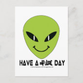 エイリアン顔 ポストカード (正面)