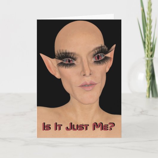 エイリアン風変わりは頼私に過ぎないパーソナライズされた カード (正面)