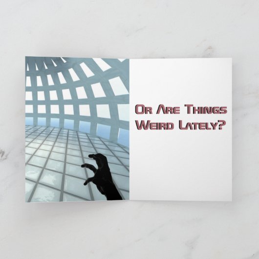 エイリアン風変わりは頼私に過ぎないパーソナライズされた カード (内部)