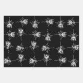 エイリアン風変わりスケッチ模様 ラッピングペーパーシート (正面2)