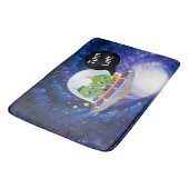 エイリアン飛んでいる宇宙船ufoディスクブラックワーム孔 バスマット (アングル)