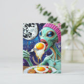 エイリアン食べの卵焼き ポストカード (スタンド正面)