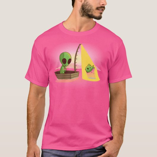 エイリアン魚釣り Tシャツ (正面)