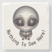 エイリアン – ここでは何も表示されない！ ストーンコースター (正面)